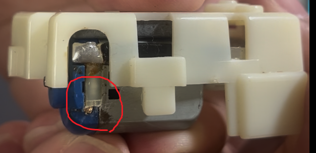 モーター故障部分